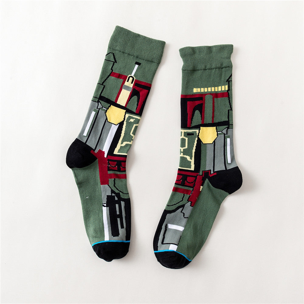 Nanpucrazy STANCE Wade Symmetrical LOGO Four Seasons Skateboard Casual Socks Star Wars Series