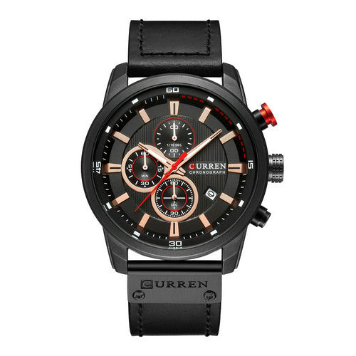 CURREN Karen 8291 men's quartz watch belt calendar men's watch six-pin calendar watch waterproof watch