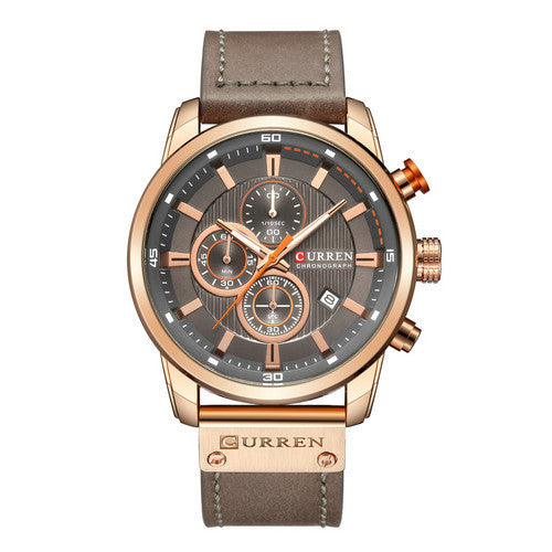 CURREN Karen 8291 men's quartz watch belt calendar men's watch six-pin calendar watch waterproof watch