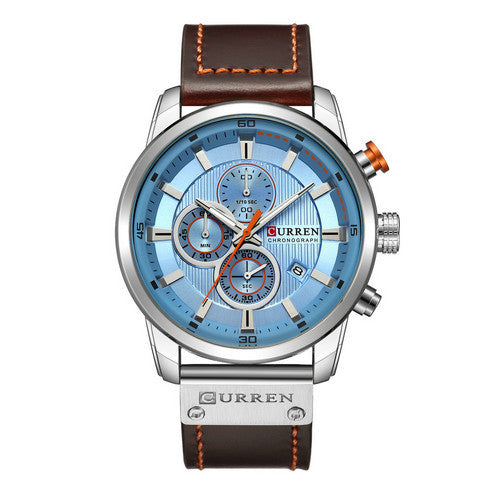 CURREN Karen 8291 men's quartz watch belt calendar men's watch six-pin calendar watch waterproof watch