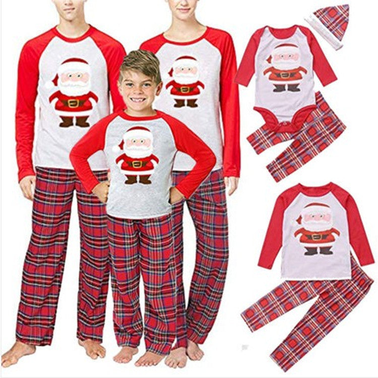 Christmas parent-child wear Printed parent-child home wear Long sleeve Christmas set family wear