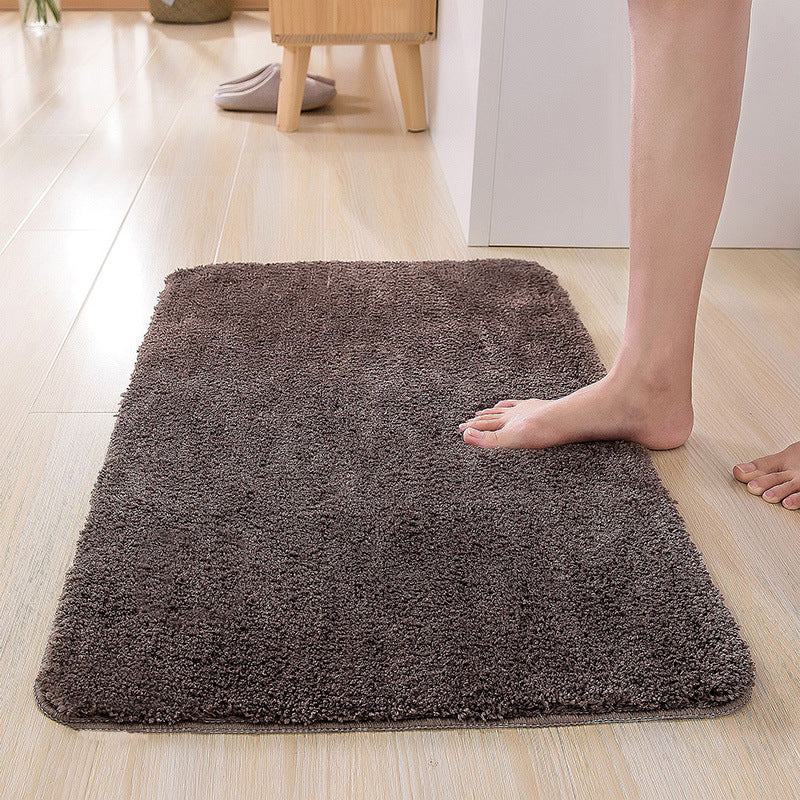 Xia Lang Morandi color absorbent bathroom anti-slip mat door mat mat home carpet home
