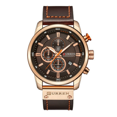 CURREN Karen 8291 men's quartz watch belt calendar men's watch six-pin calendar watch waterproof watch