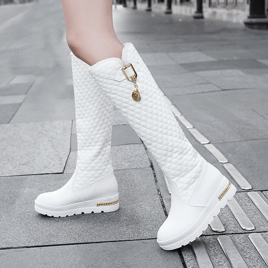 Cotton boots sponge cake thick-soled high boots casual all-match female boots snow boots