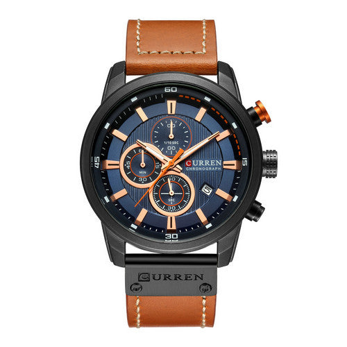 CURREN Karen 8291 men's quartz watch belt calendar men's watch six-pin calendar watch waterproof watch