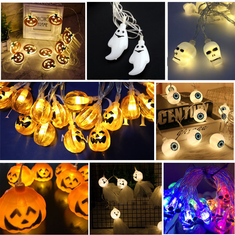 New Halloween light string, pumpkin light string, ghost skull ghost eye and so on