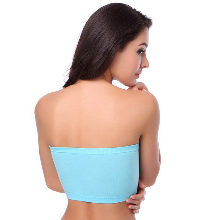 One-line bra wrapped chest, seamless, strapless tube top bra, no steel ring, one-piece underwear with chest pad