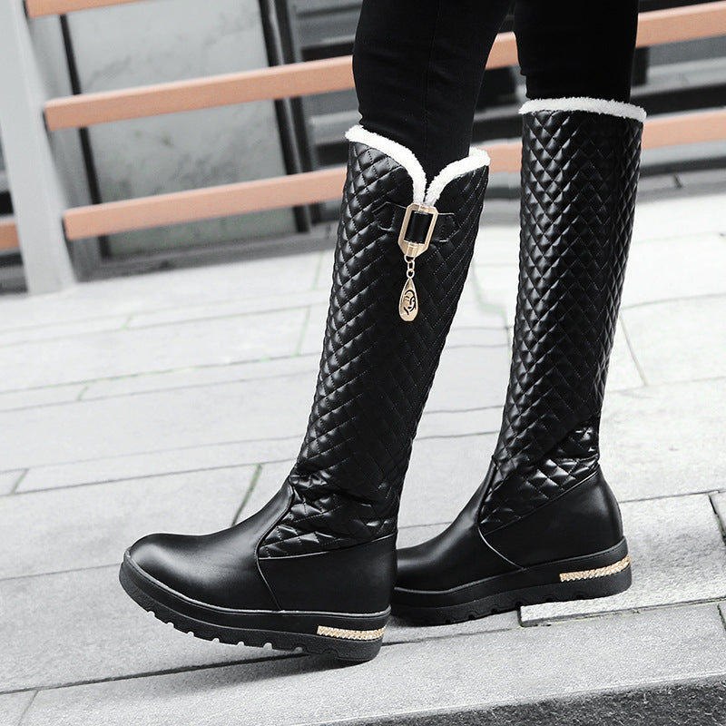 Cotton boots sponge cake thick-soled high boots casual all-match female boots snow boots