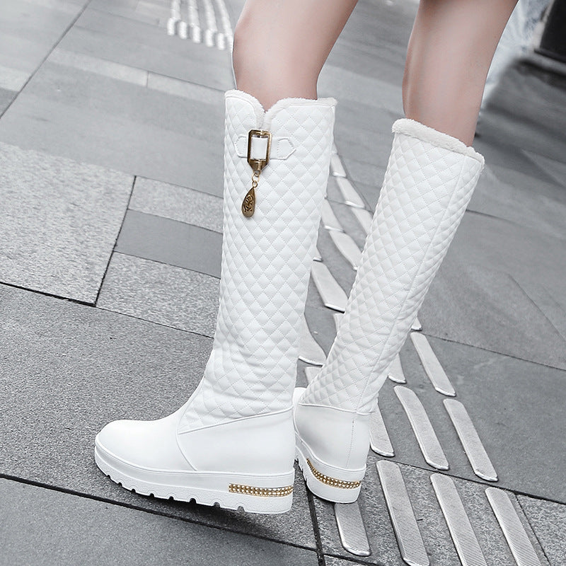 Cotton boots sponge cake thick-soled high boots casual all-match female boots snow boots