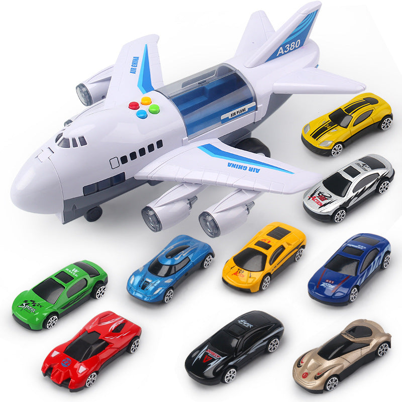 Large children's toy music story track inertial plane simulation airliner little boy baby music toy car