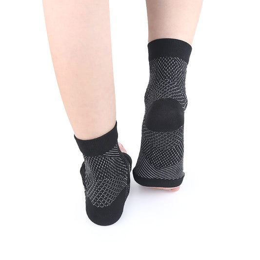 Cross-border open toe socks sports running compression socks sweat-absorbent breathable elastic heel socks