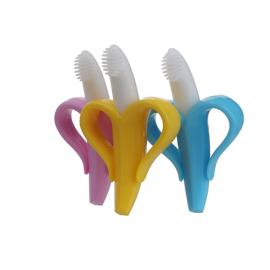 Baby Products Banana Children's Toothbrush Training Teether Baby Silicone Toothbrush Baby Silicone Soft Toothbrush