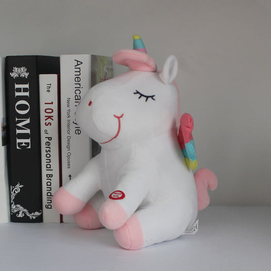 30cm LED Plush Light Up Toys Pink Unicorn Stuffed Animals Plush Cute Pony Horse Toy Soft Doll Kids Toys Christmas Birthday Gifts