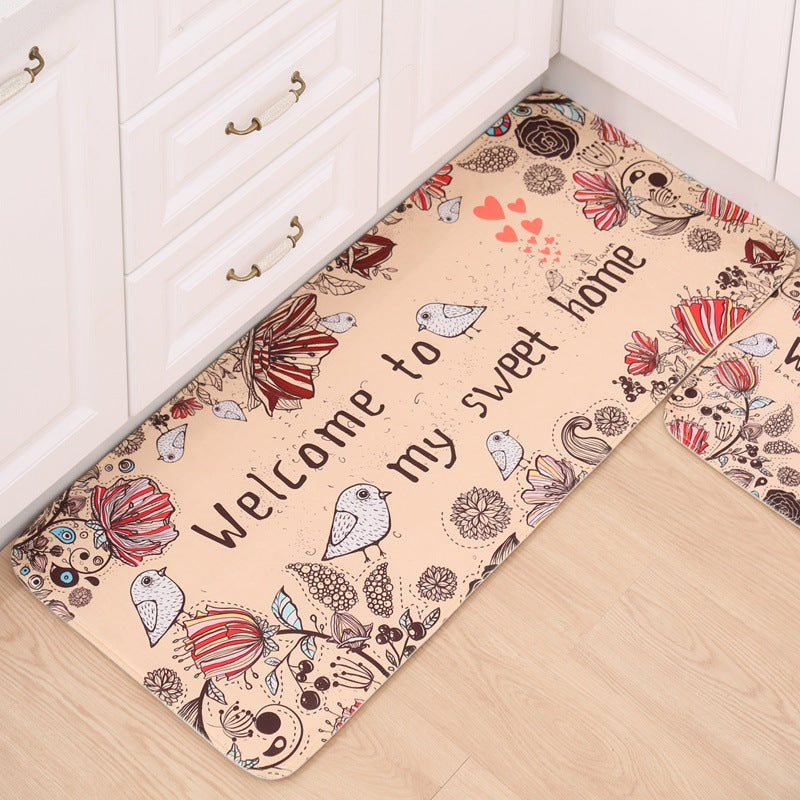 Thickened flannel floor mats children's cartoon floor mats entrance door mats kitchen bathroom non-slip mat bedroom carpet