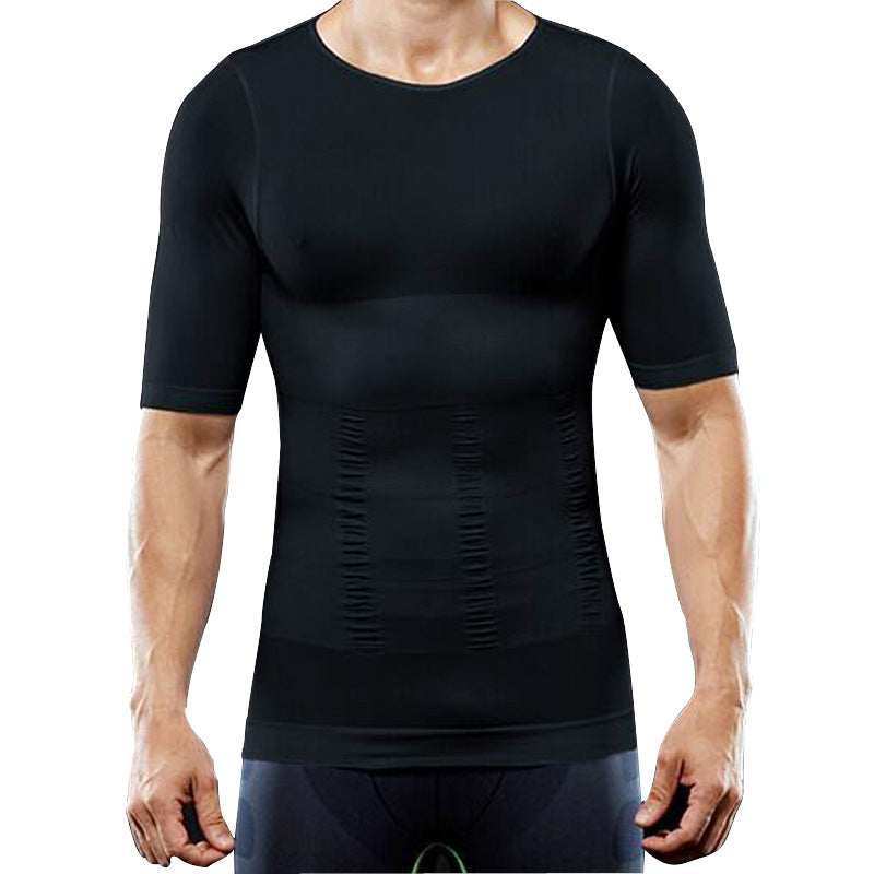 Seamless knitted underwear Men's corsets Pressure tights sports T-shirts