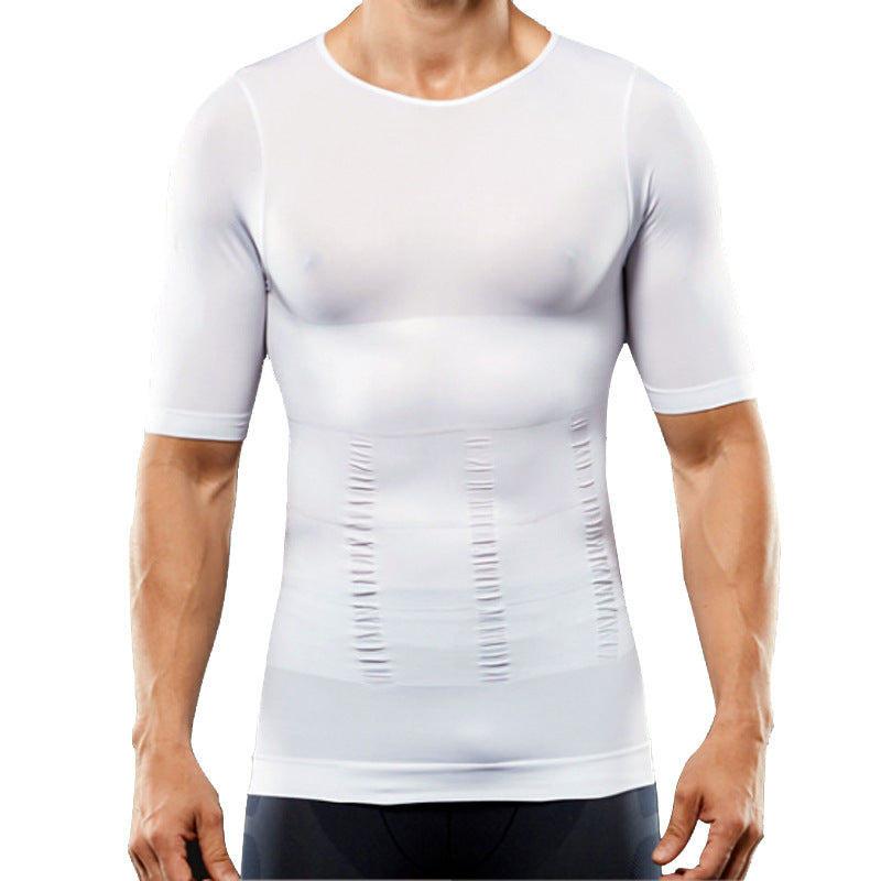 Seamless knitted underwear Men's corsets Pressure tights sports T-shirts