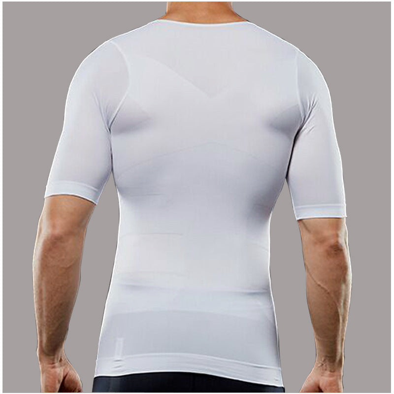 Seamless knitted underwear Men's corsets Pressure tights sports T-shirts