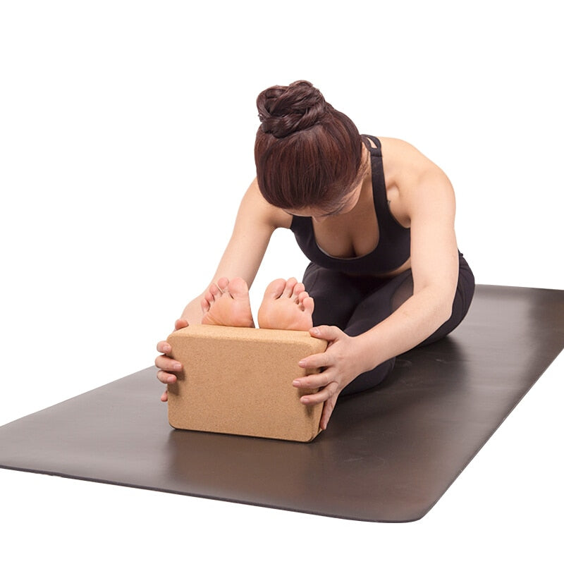 Cork Yoga Brick Genuine High Density Solid Wood Yoga Aid Dance Aid Supplies