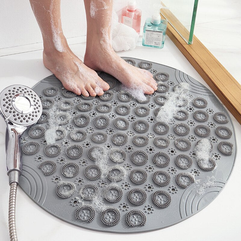 Round bathroom non-slip mat shower mat bathroom toilet toilet non-slip mat with absorption massage mat