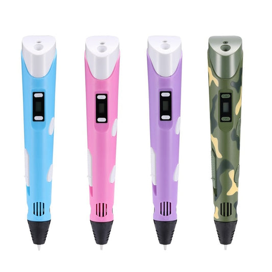 3D Printing Pen Digital Display Intelligent 3D Pen High Temperature 3D Graffiti Painting Pens with USB Educational Toys Gift