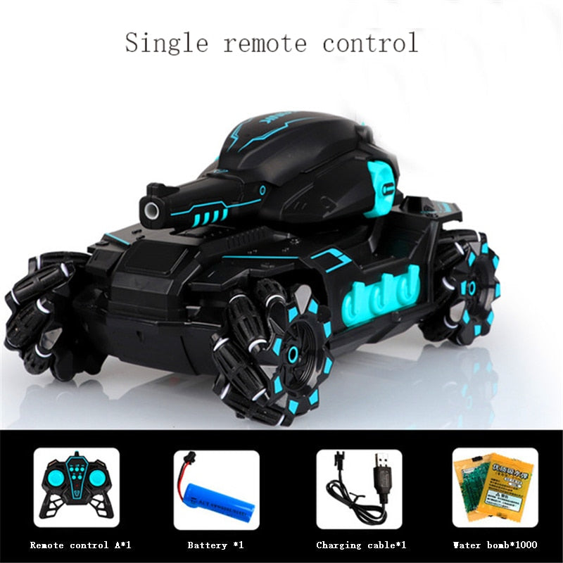 2.4G gesture remote control tank car boy child toy car charging 4WD drifting with launching water bomb cross-border