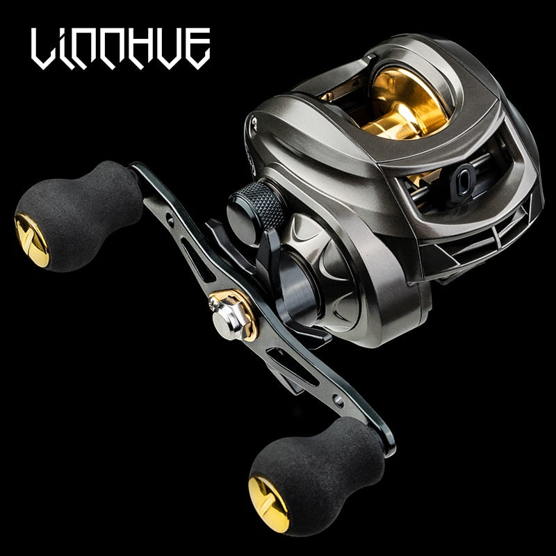 Cross-border new AK water drop wheel explosion-proof line magnetic brake long-throw water drop wheel to hit the black road sub-wheel fishing reel