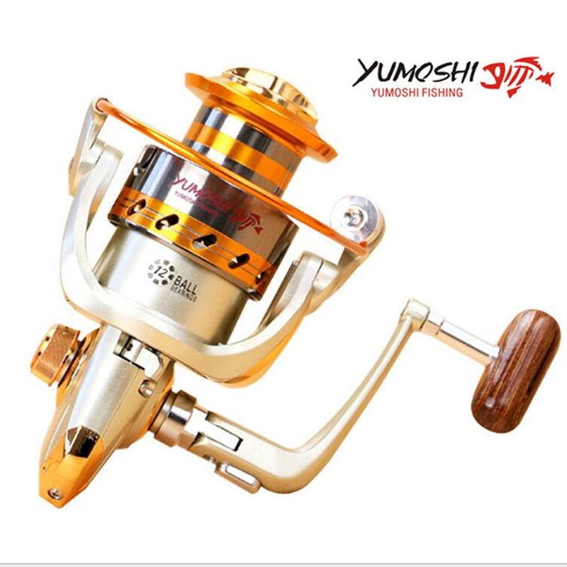 All-metal head spinning wheel shaking machine fishing reel fishing reel rock fishing rod reel reel sea pole cast rod road sub-raft pole