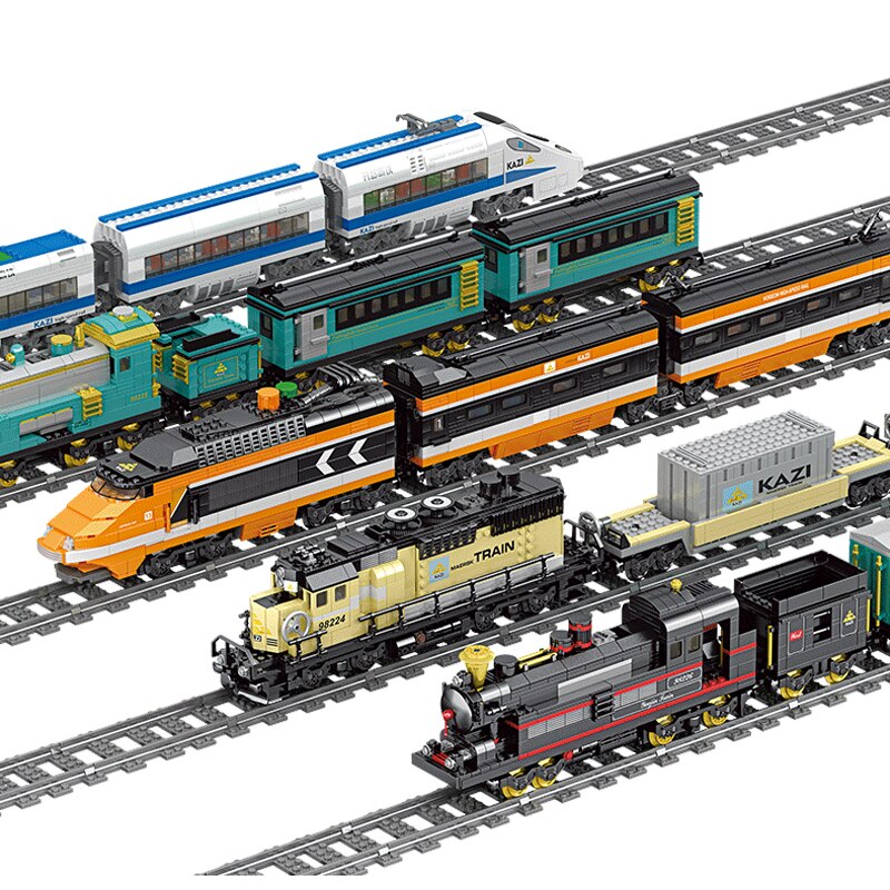 Kaizhi Electric Train Harmony Track Assembled Building Blocks City Train Children's Toy