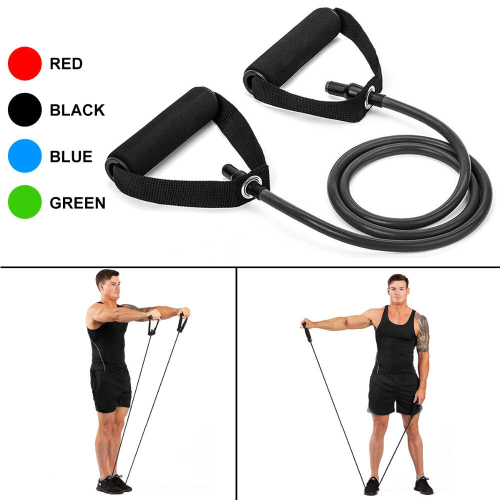 120cm Yoga Pull Rope Elastic Resistance Bands Fitness Workout Exercise Tubes Practical Training Rubber Tensile Expander
