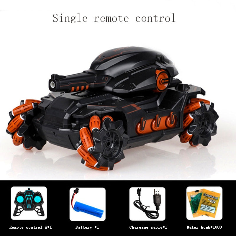 2.4G gesture remote control tank car boy child toy car charging 4WD drifting with launching water bomb cross-border