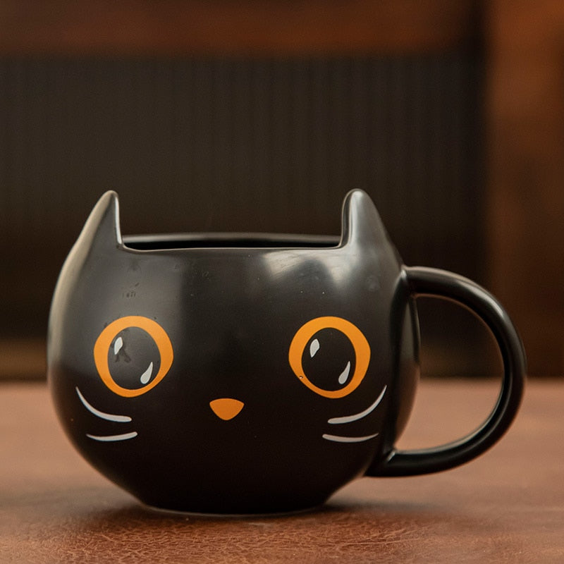 Personalized Cute Limited Edition Mysterious Black Cat Cup Halloween Coffee Mug Tea Cup Gifts For Family Couples And Friends Mug