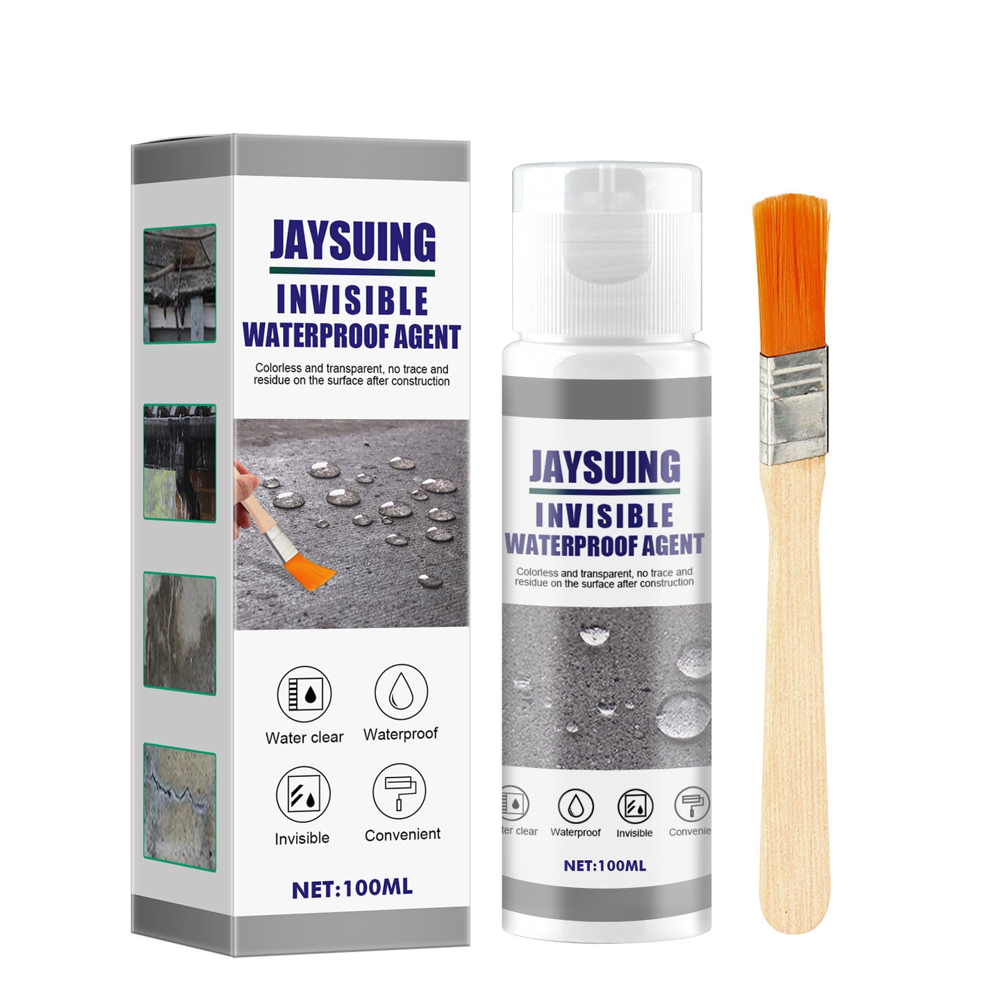 Jaysuing waterproofing agent bathroom exterior wall waterproof leak repair spray roof polyurethane coating anti-seepage water agent