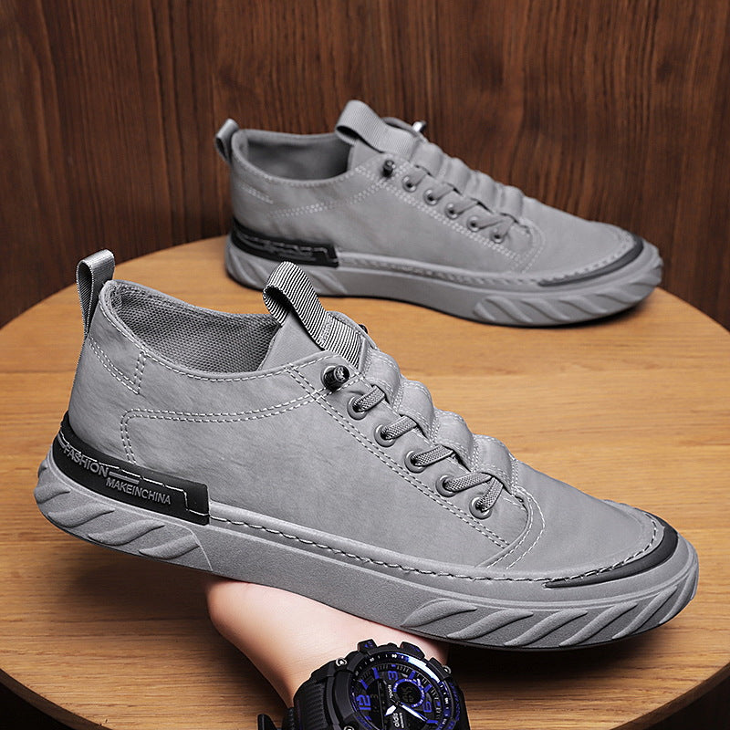 Korean style trendy ice silk casual slip-on cloth shoes