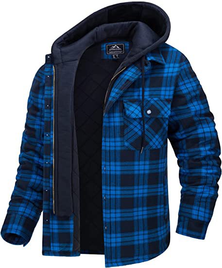 European and American autumn and winter thickened padded coat plaid long-sleeved loose hooded jacket