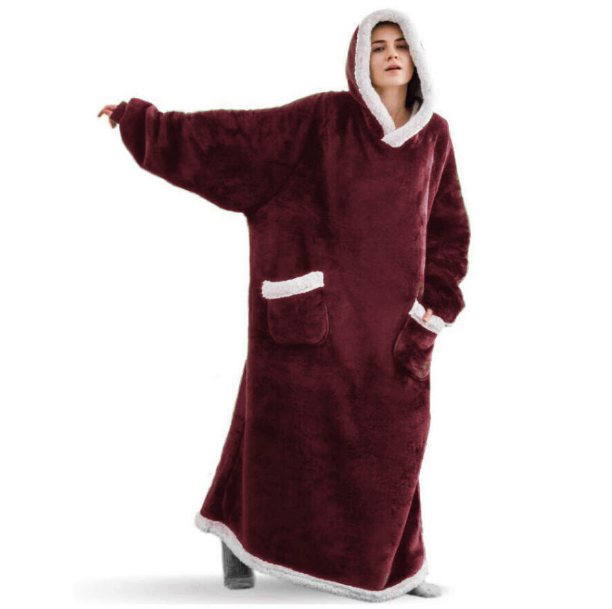 Blanket hooded pullover TV blanket pajamas sweater