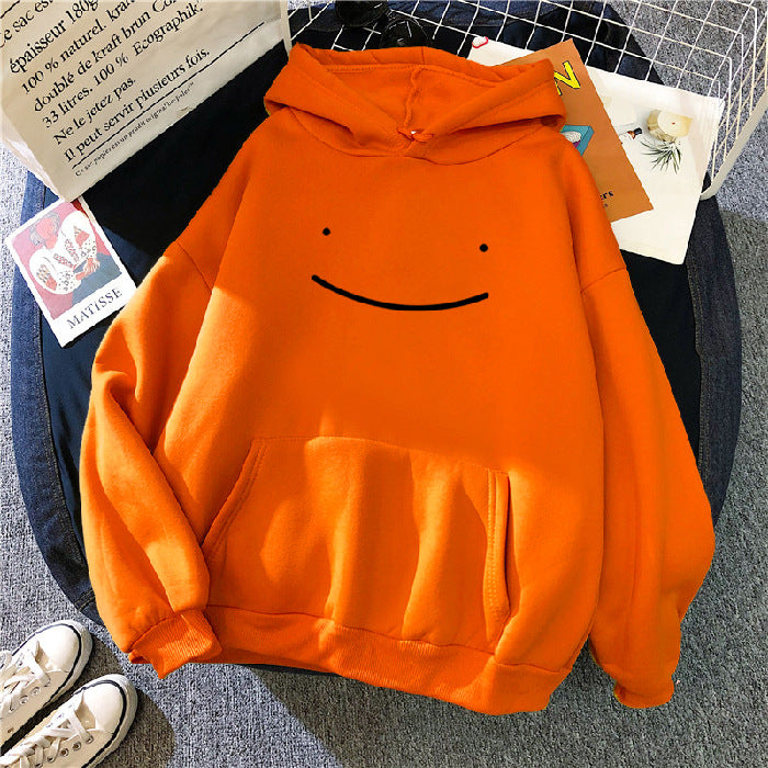 Korean version hooded fleece sweater women's casual loose top couple jacket