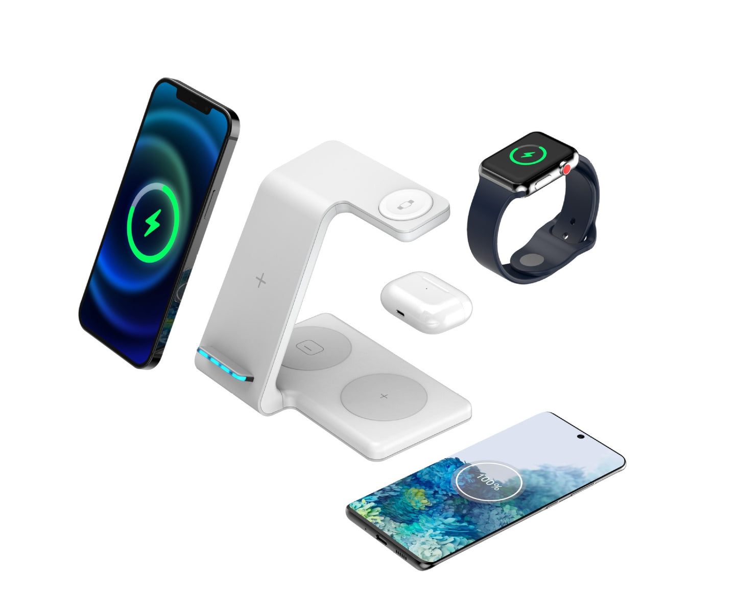 New patented private model wireless charger four-in-one suitable for Apple Watch mobile phone wireless fast charging