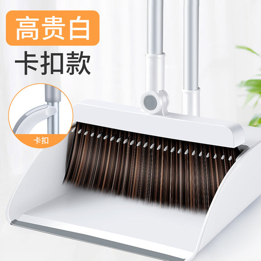 Magnetic suction broom dustpan set combination household sweeping broom wiper to scrape the bathroom without sticking hair mop
