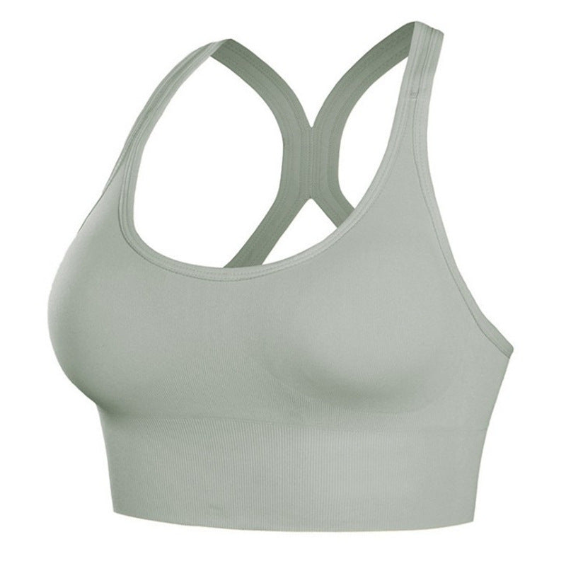 Sports anti-glare bra gather no steel ring with chest pad running underwear women's tube wrap chest