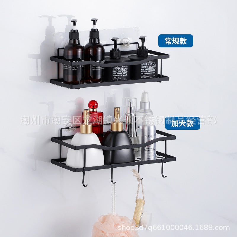 Cross-border new iron art punch-free bathroom rack soap rack household kitchen seasoning bottle storage rack