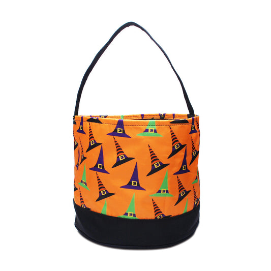 Domir Halloween Candy Bucket Decoration Party Supplies Printed Canvas Bag Basket Halloween Bucket Bag
