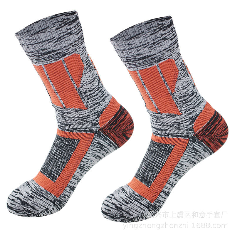 Outdoor skiing wading sports warm breathable waterproof socks adventure mountaineering cycling mid-tube waterproof sports socks