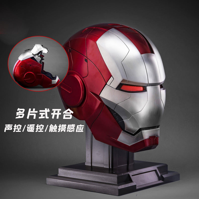 Iron Man MK5 helmet luminous electric multi-piece opening and closing Chinese and English voice control remote control toy ornaments