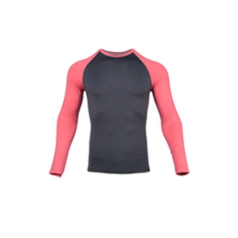 European and American running fitness men's long-sleeved quick-drying breathable long T-shirt