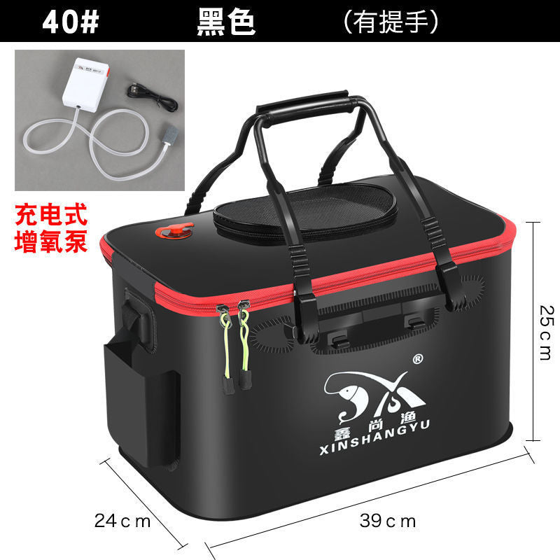 Fishing bucket, fish box, live fish bucket, fish guard bucket, eva folding fishing box, thickened bucket, fish bucket, fishing gear supplies