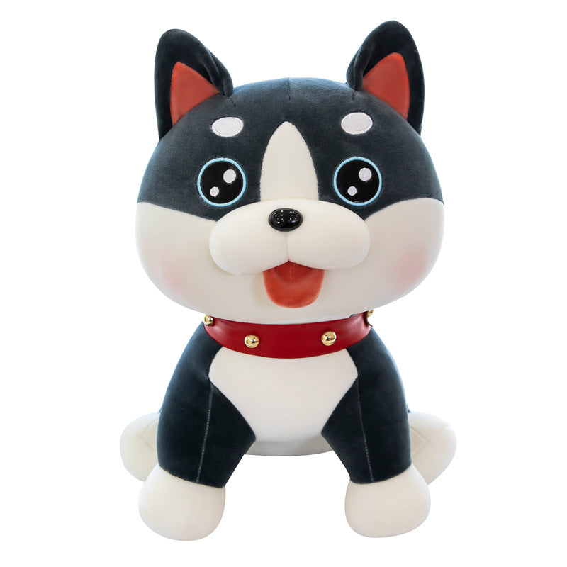 Cartoon cute pet husky doll plush toy girl bed accompany sleeping pillow doll birthday gift doll