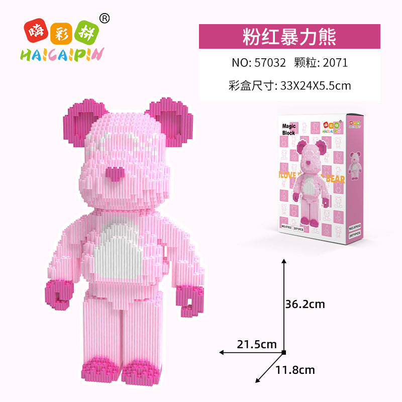 Hi color spell series building blocks toy violent bear series