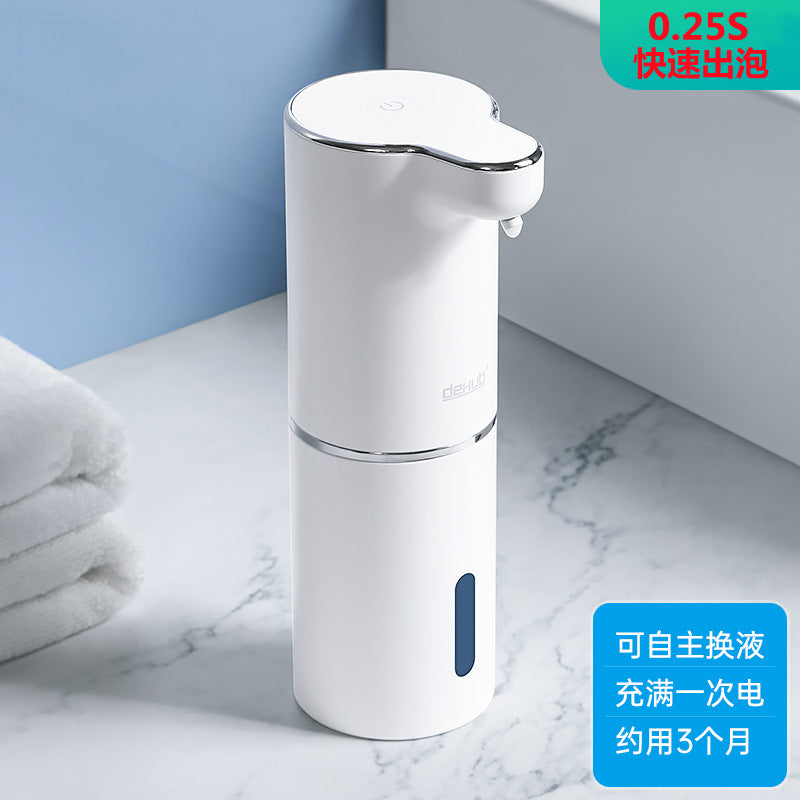 Automatic hand sanitizer machine smart sensor bathroom antibacterial soap dispenser household light luxury electric foam washing phone