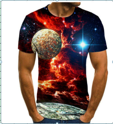 European and American new creative music art 3d digital printing short-sleeved T-shirt