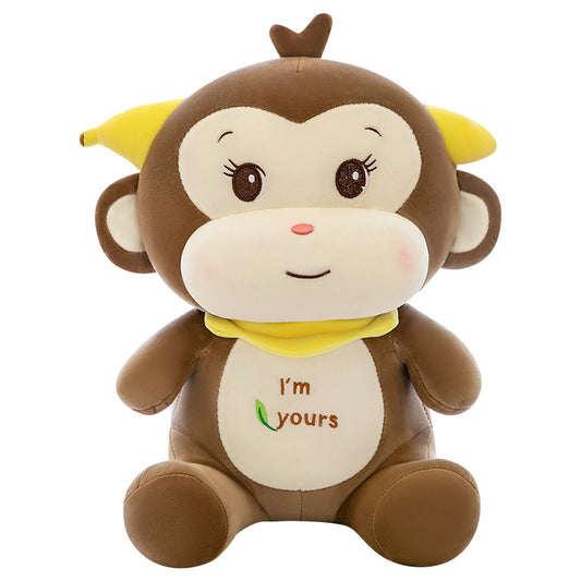 Yuxi Monkey Fruit Monkey Doll Plush Toy Cartoon Cute Doll Ragdoll Plush Toy
